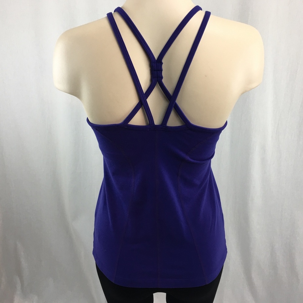 ATHLETA Purple Tank With Crisscrossed Straps